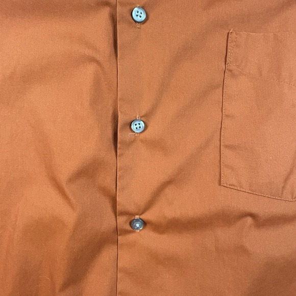 Van Heusen Men's L Button Down LS Dress shirt - Burnt Orange - SEE DESCRIPTION - Picture 6 of 15